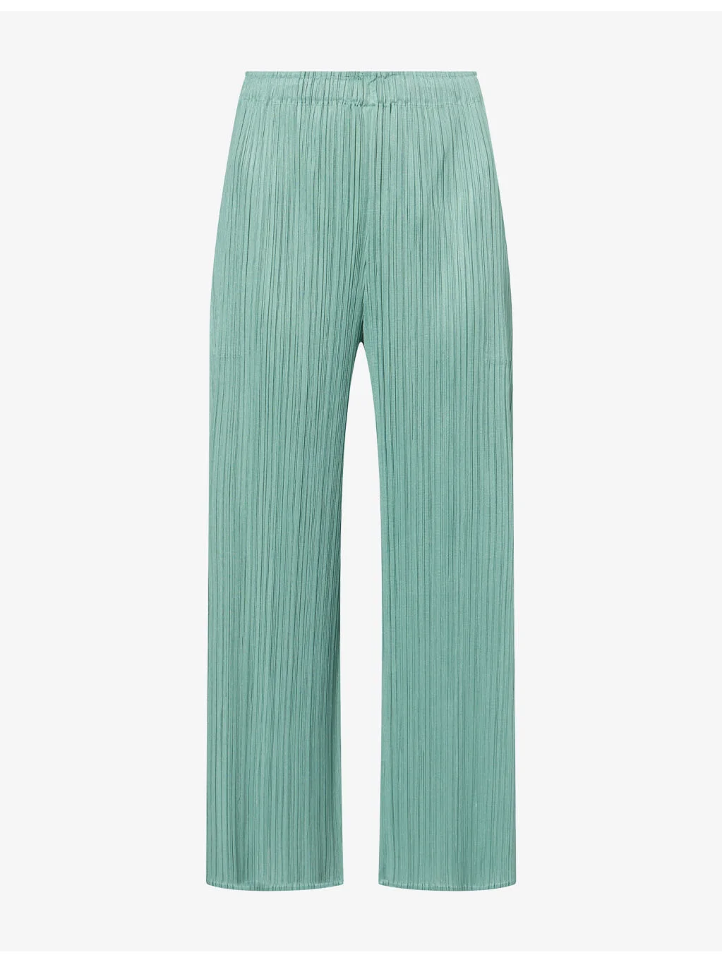 Pleated Ankle-Crop Knitted Trousers - 1