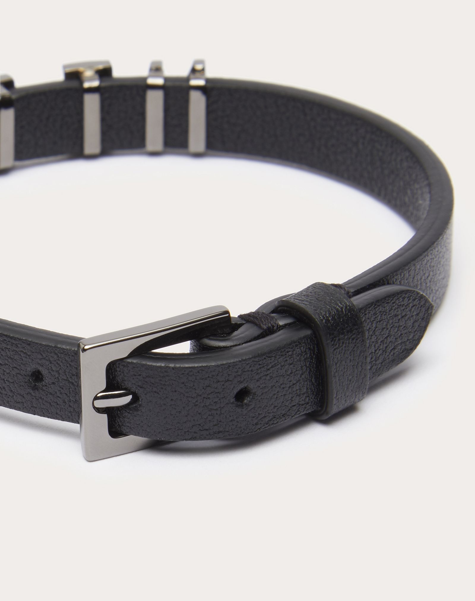 Valentino Garavani Lovers Language calfskin bracelet 4