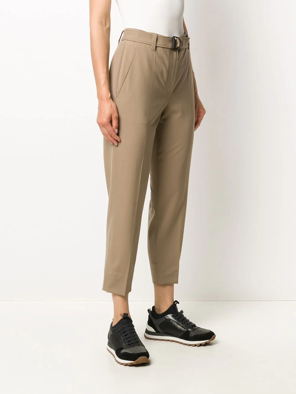 belted cigarette trousers - 3