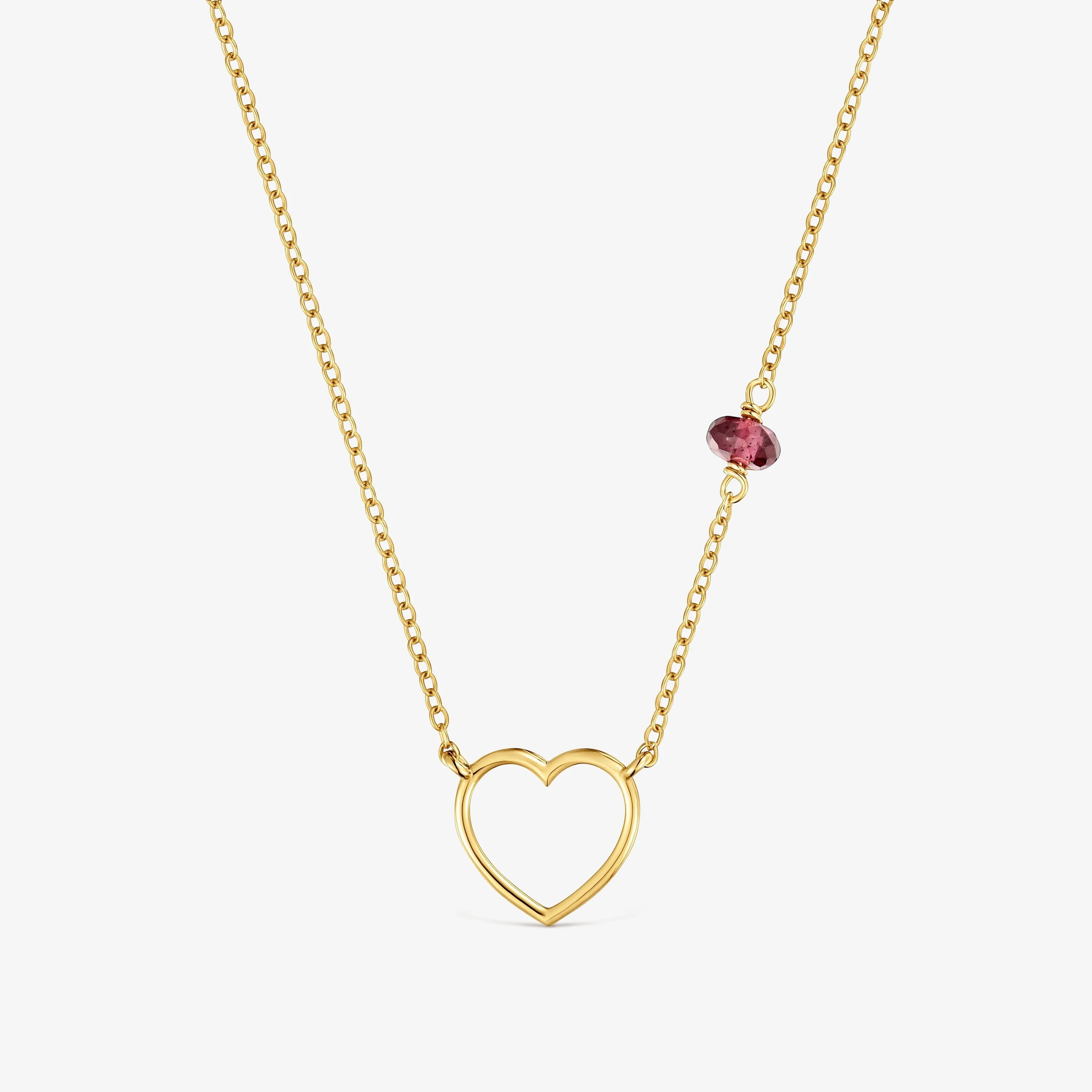 9kt gold and rhodolite Heart necklace TOUS Silueta - 1