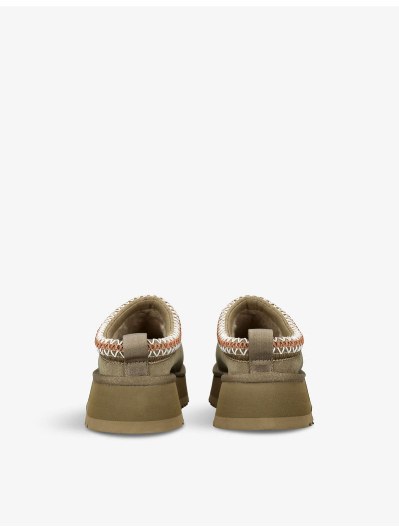 UGG Tazz Platform Shearling-Lined Suede Shoes outlook