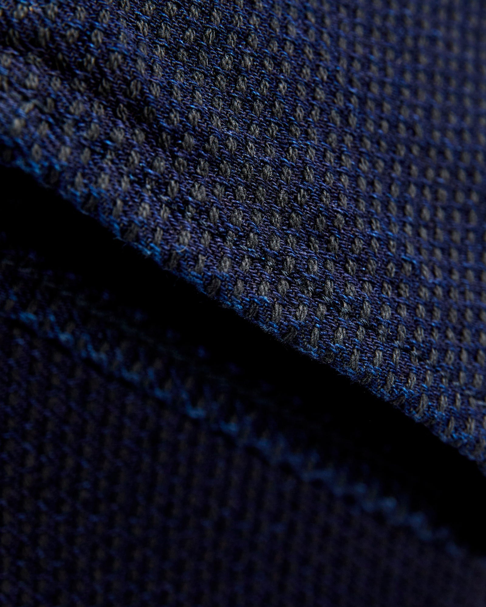 1177-ID Indigo x Black Sashiko Denim - Relaxed Tapered Fit - 8