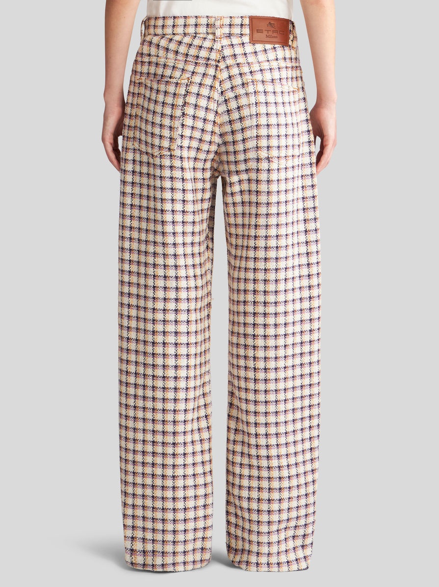 CHECK JACQUARD TROUSERS - 5