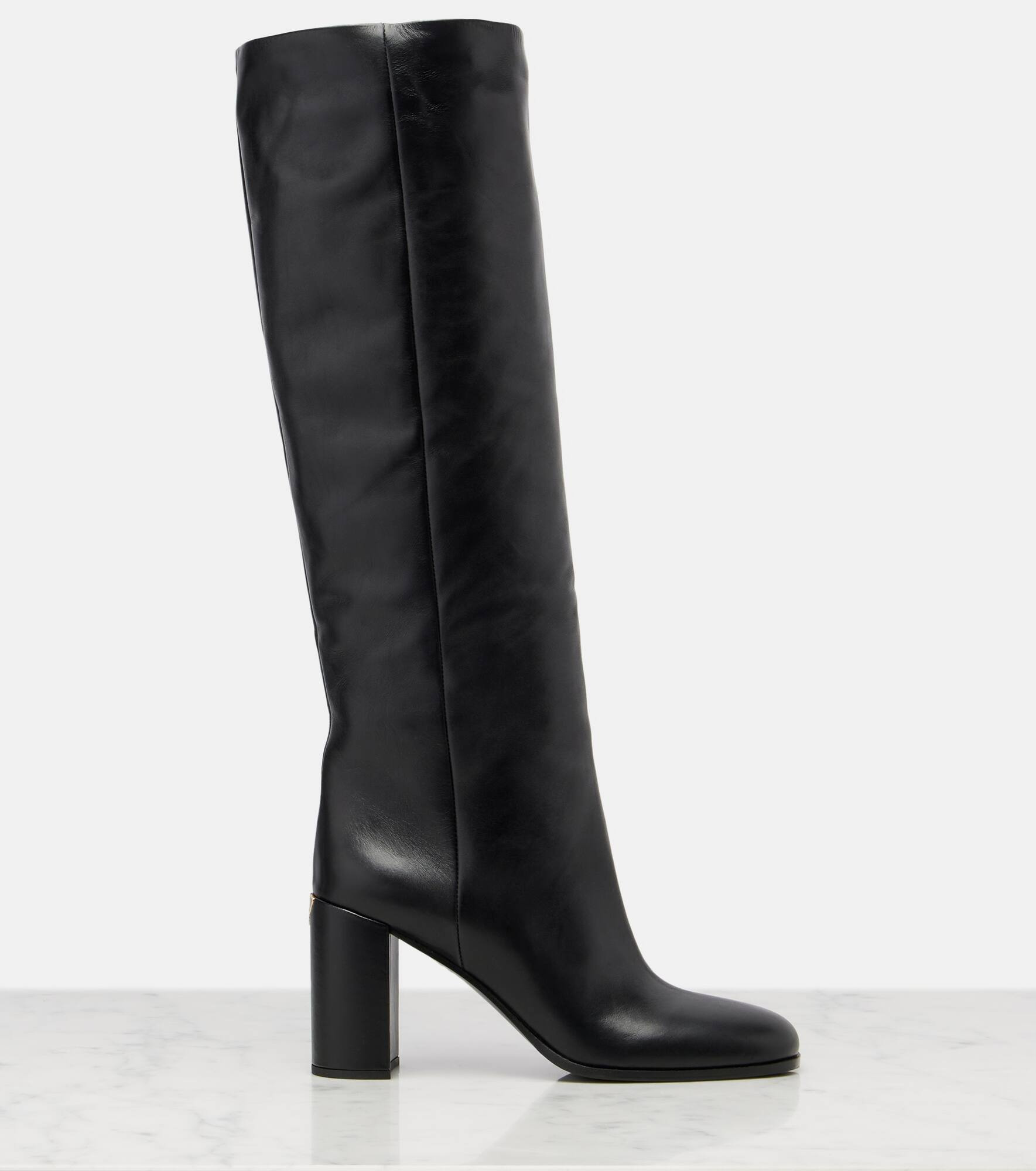 85 leather knee-high boots - 4