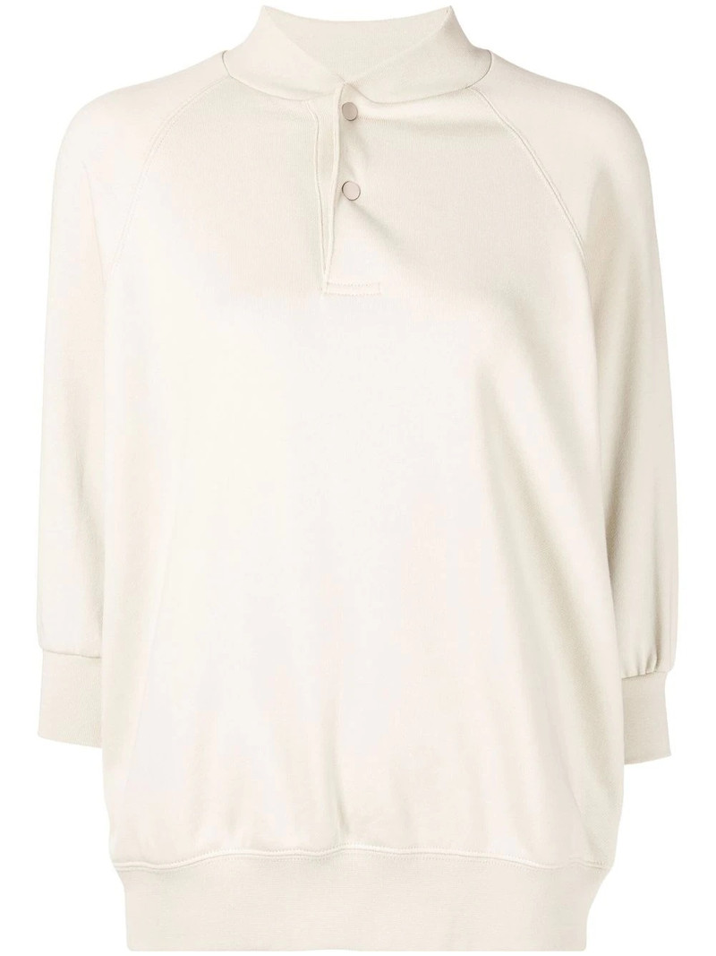 press-stud placket sweatshirt 1
