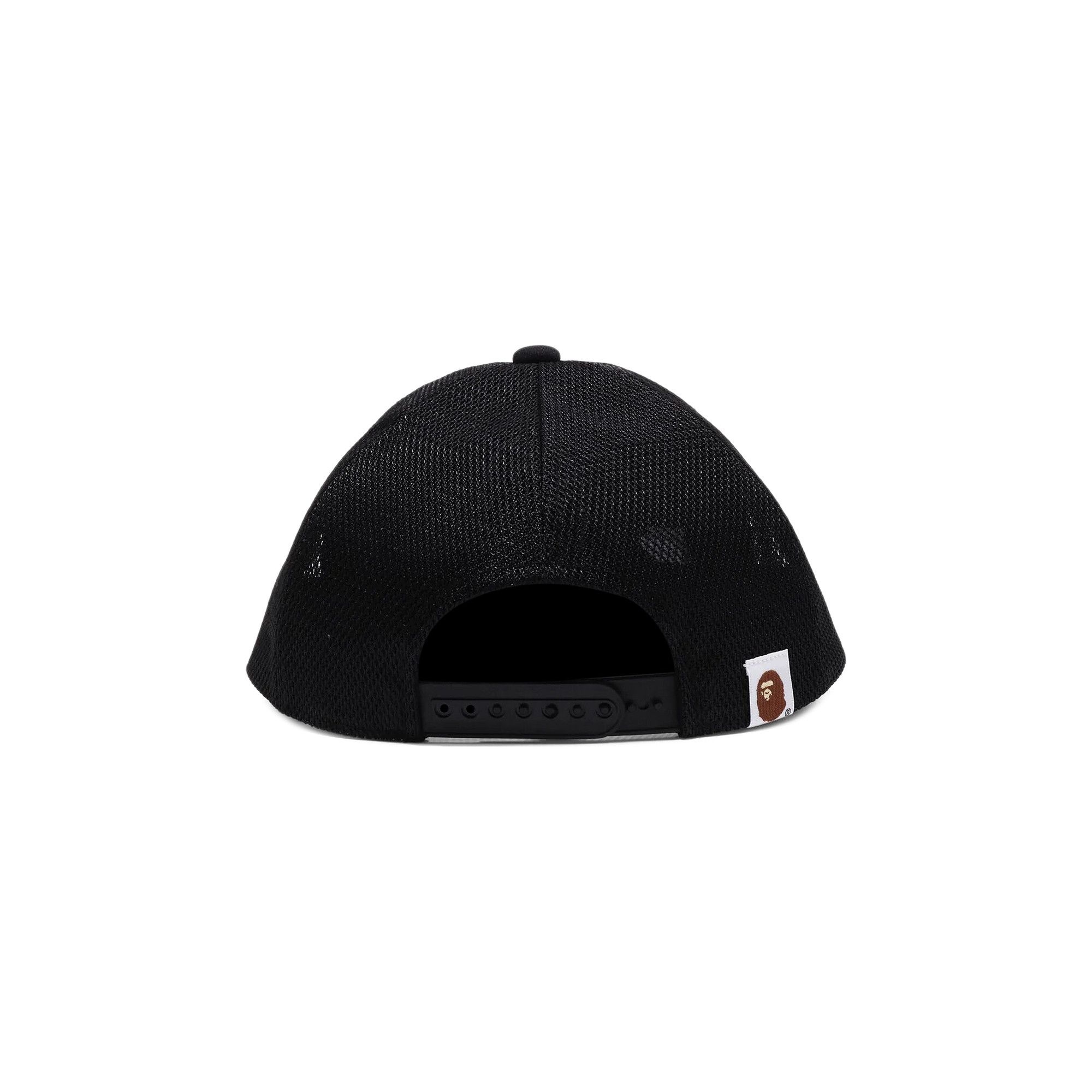 A BATHING APE® BAPE Sta Ape Head Leather Patched Mesh Cap