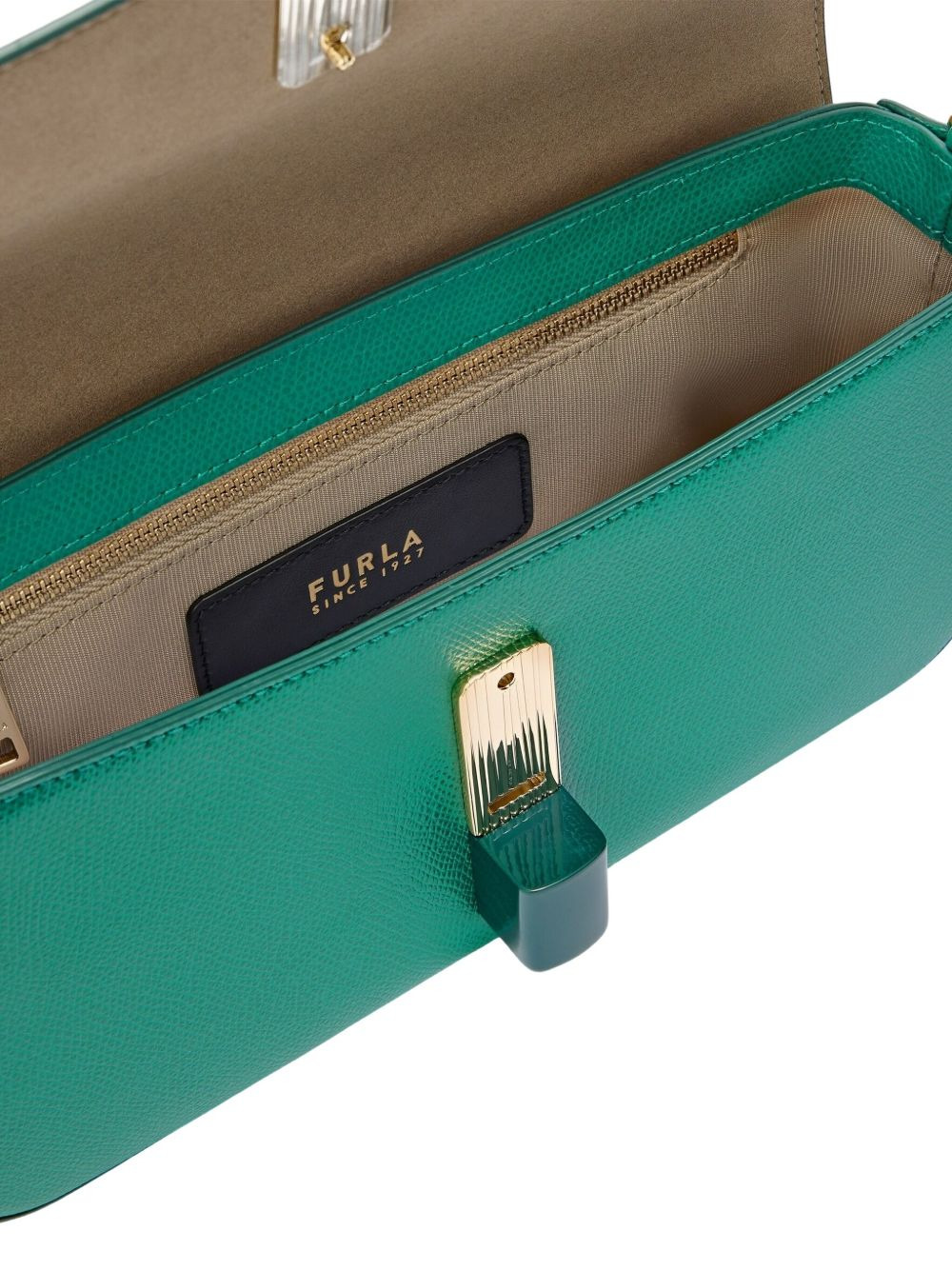 Iride clasp-fastening leather shoulder bag - 5