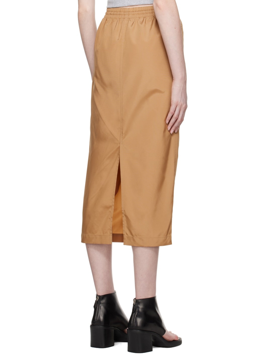 Tan Utility Midi Skirt - 3