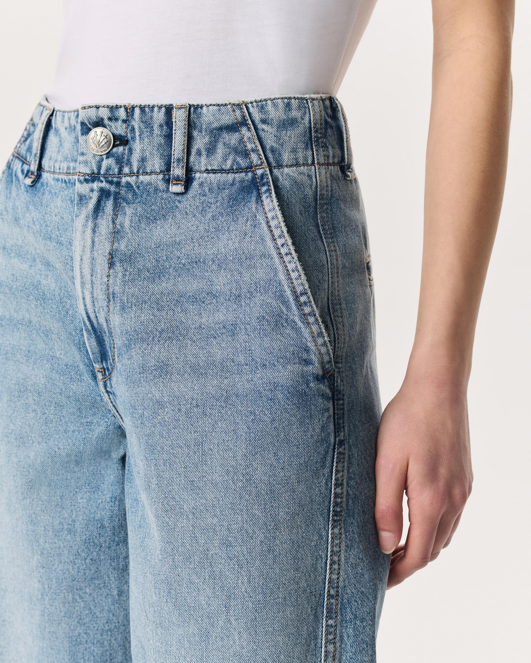 Tailored Jamie Denim Culotte
Lightweight Rigid Denim - 4