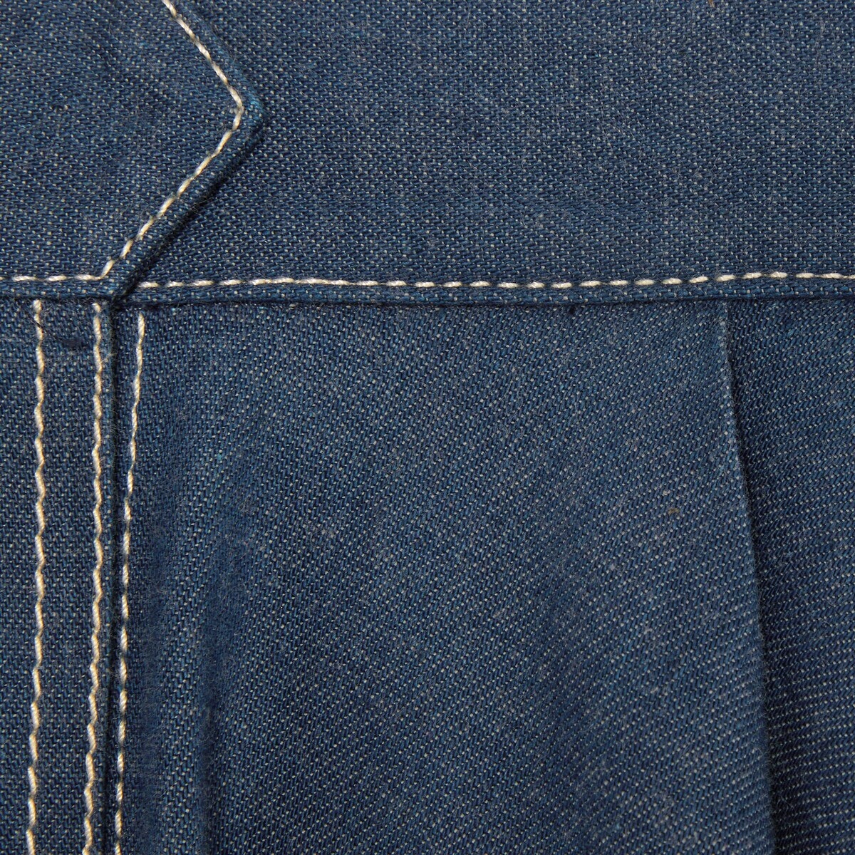 Pleated denim skirt - 4