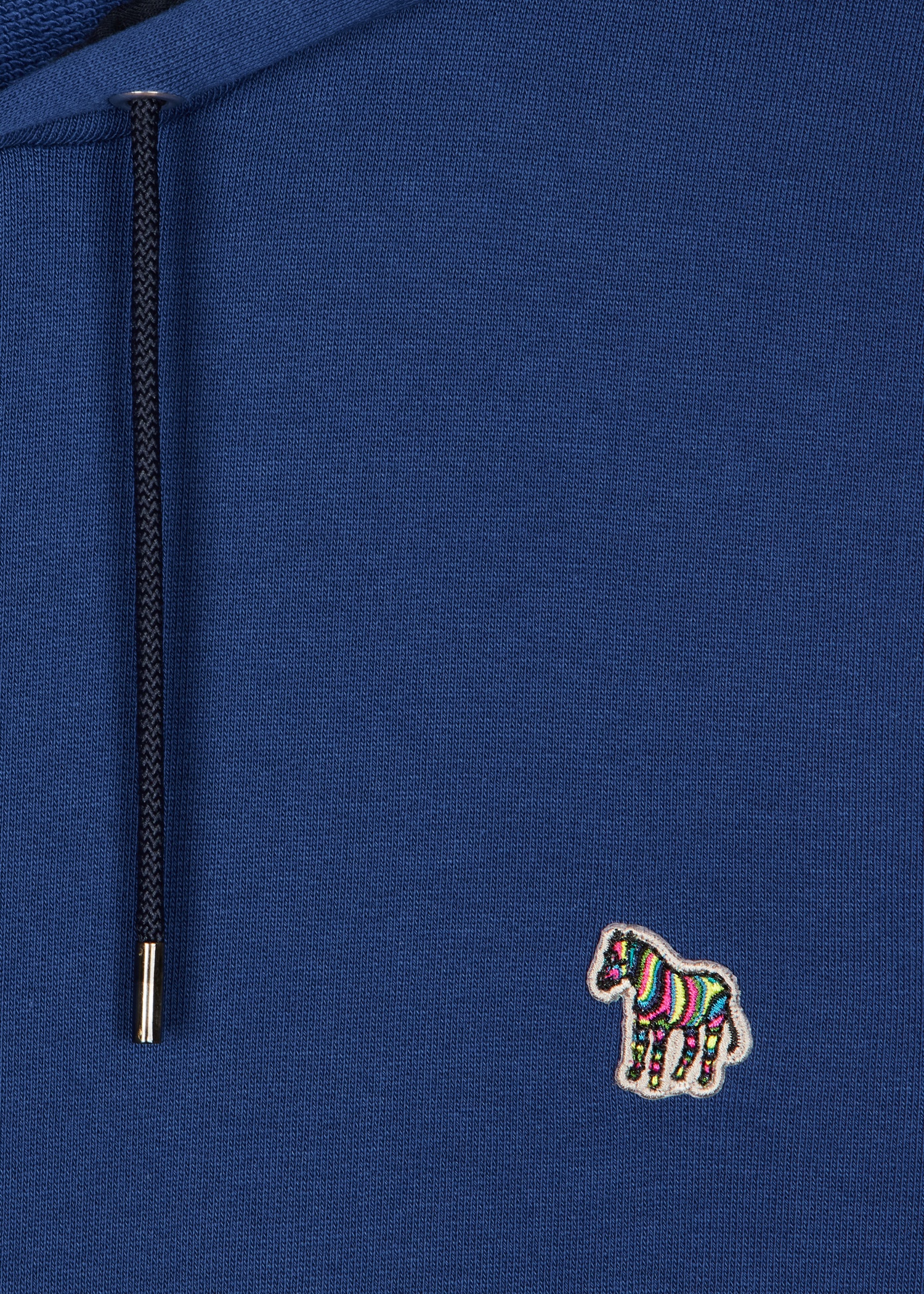 Royal Blue Zebra Logo Organic Cotton Hoodie - 2