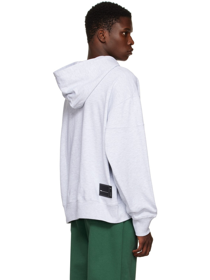 Gray Raw Edge Hoodie 3