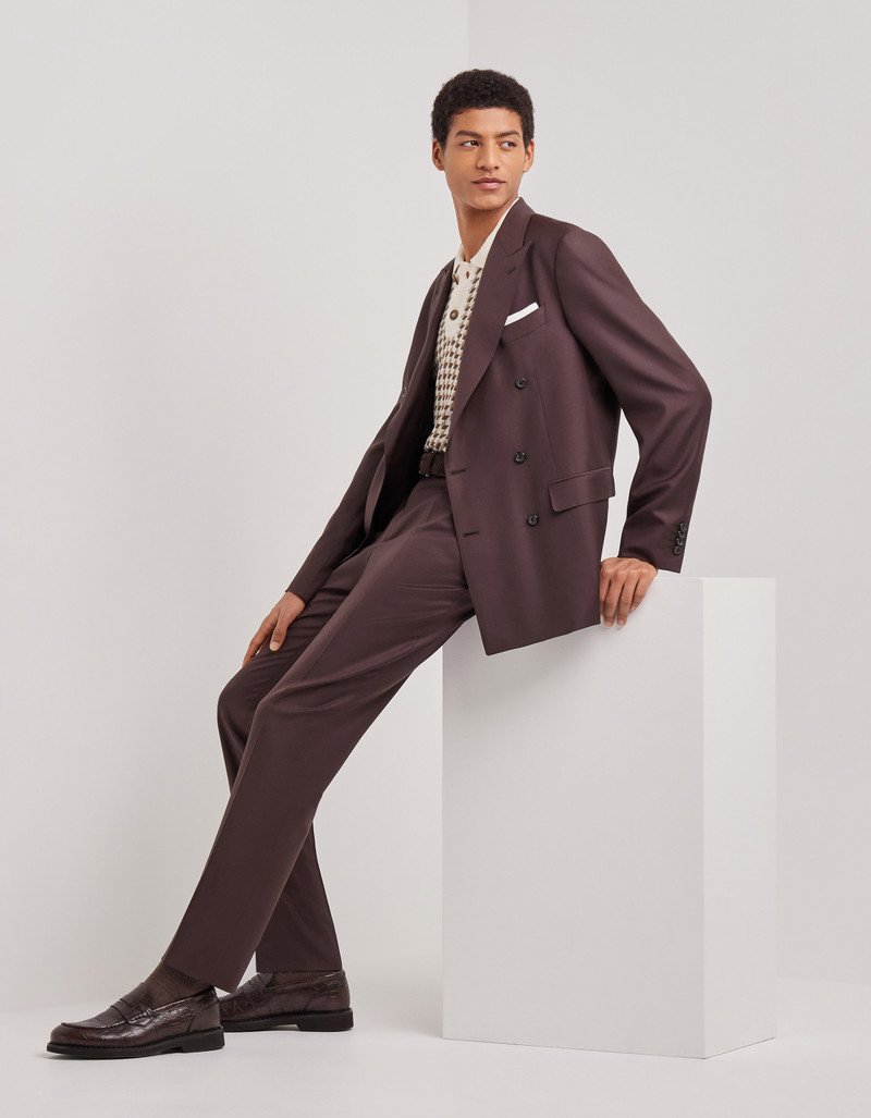 Canali DARK BROWN MODERN FIT SUIT IN WOOL SALLIA outlook