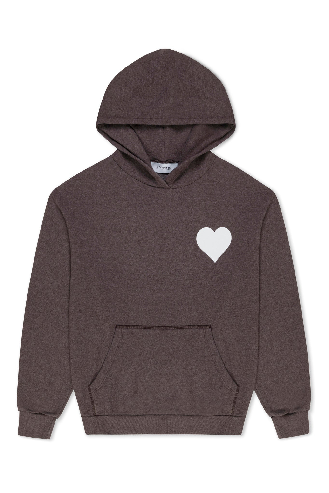 HEATHER BROWN HEART HOODIE - 5