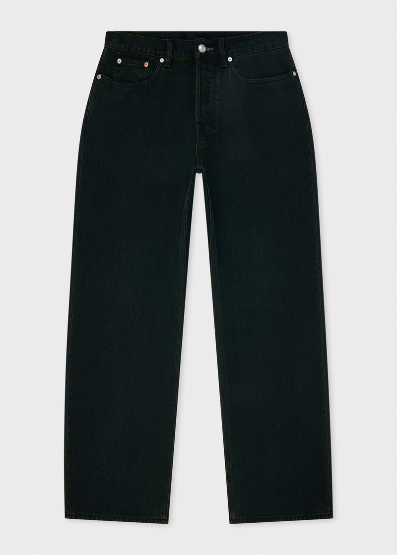 Dark Green Overdyed Jeans 1