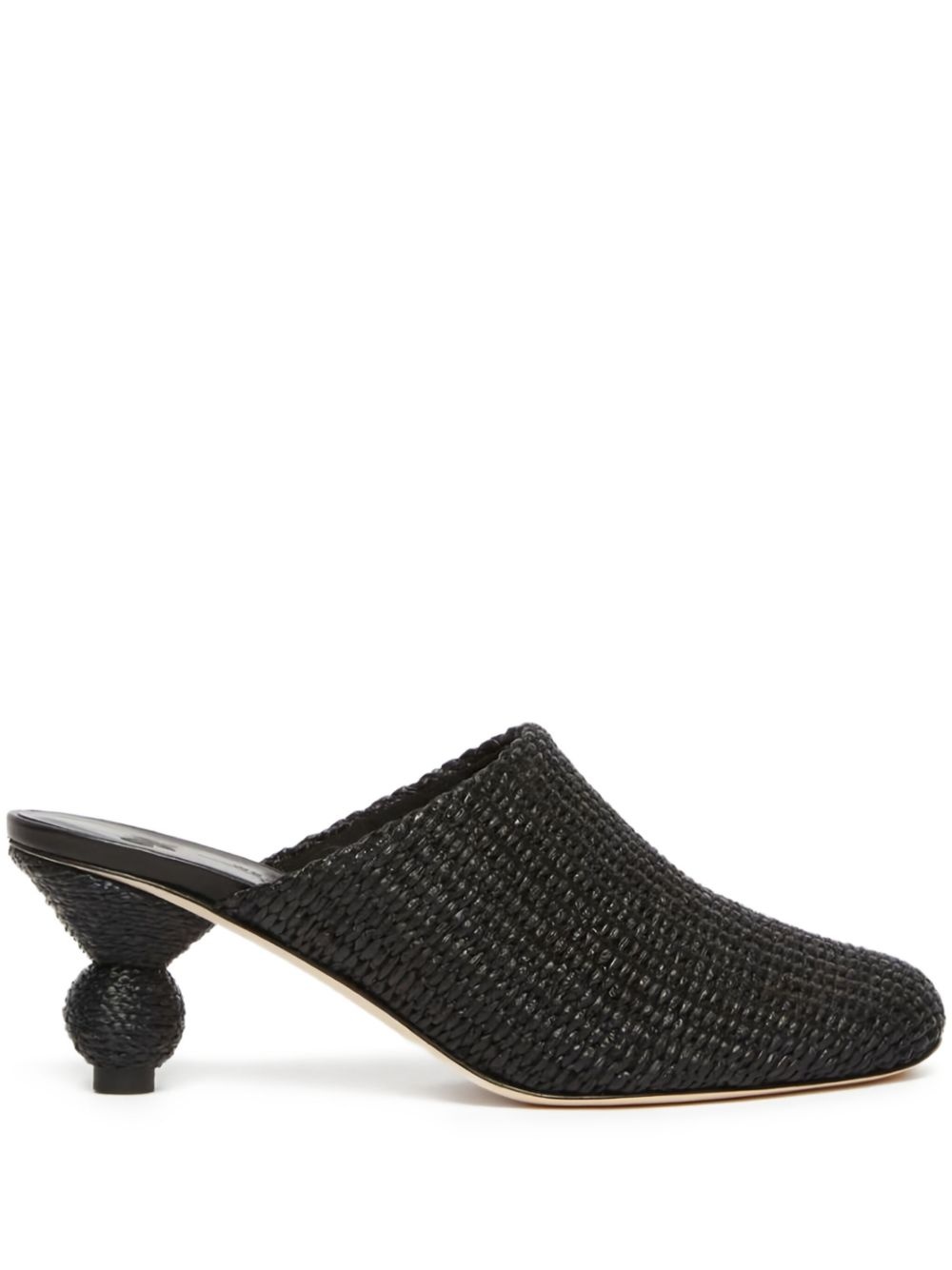 55mm woven slide mules - 1