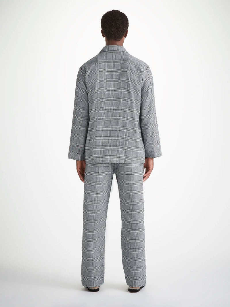 Men's Classic Fit Pajamas Kelburn 42 Brushed Cotton Black - 4