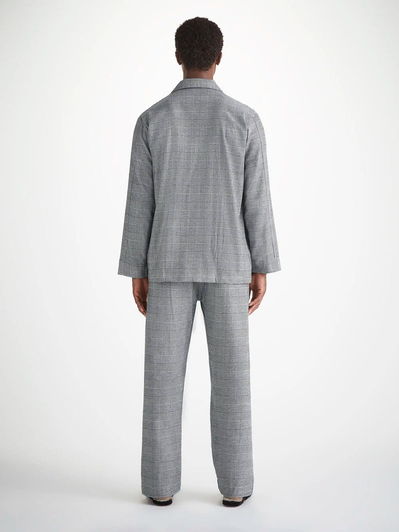 Men's Classic Fit Pajamas Kelburn 42 Brushed Cotton Black 4