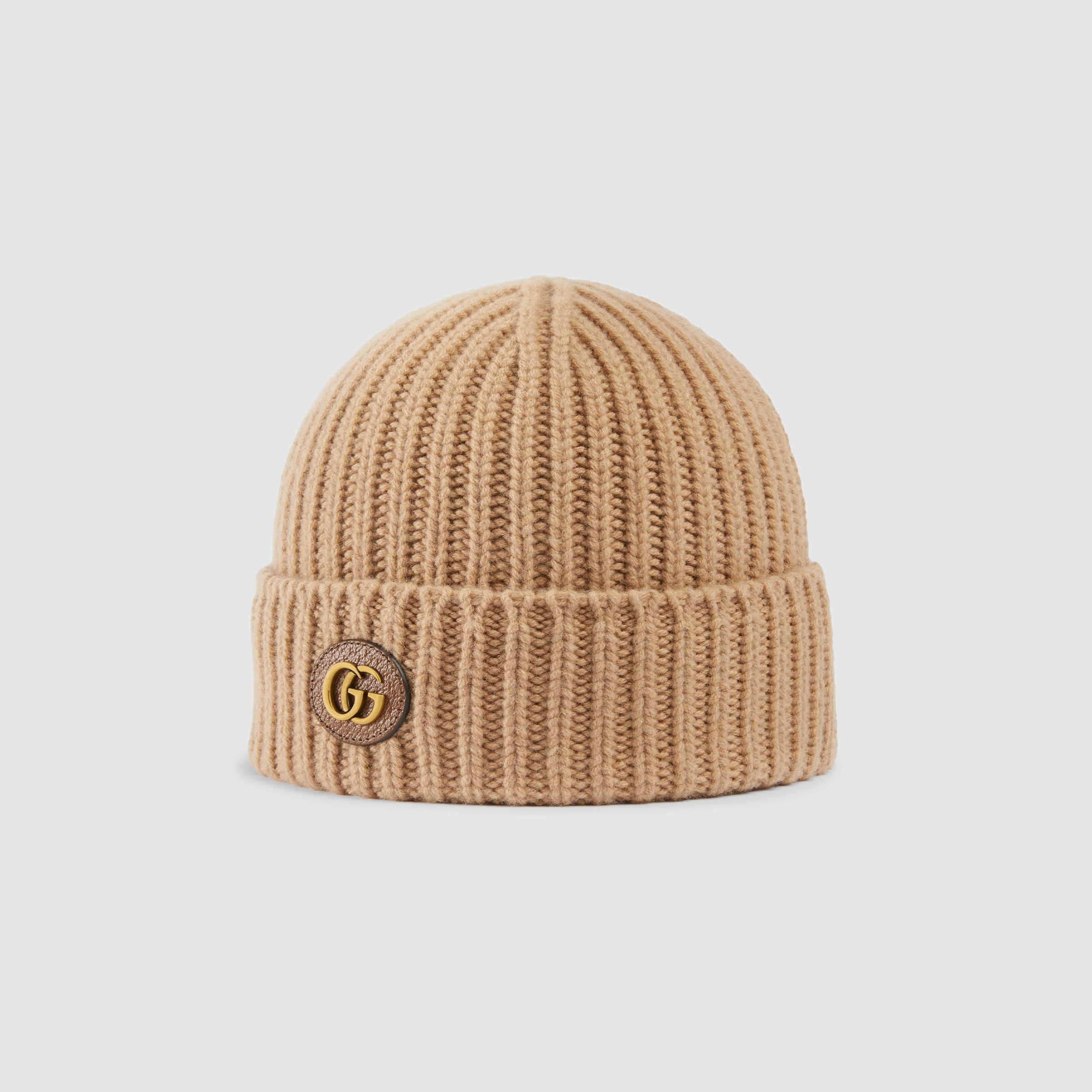 Wool cashmere hat with Double G - 2