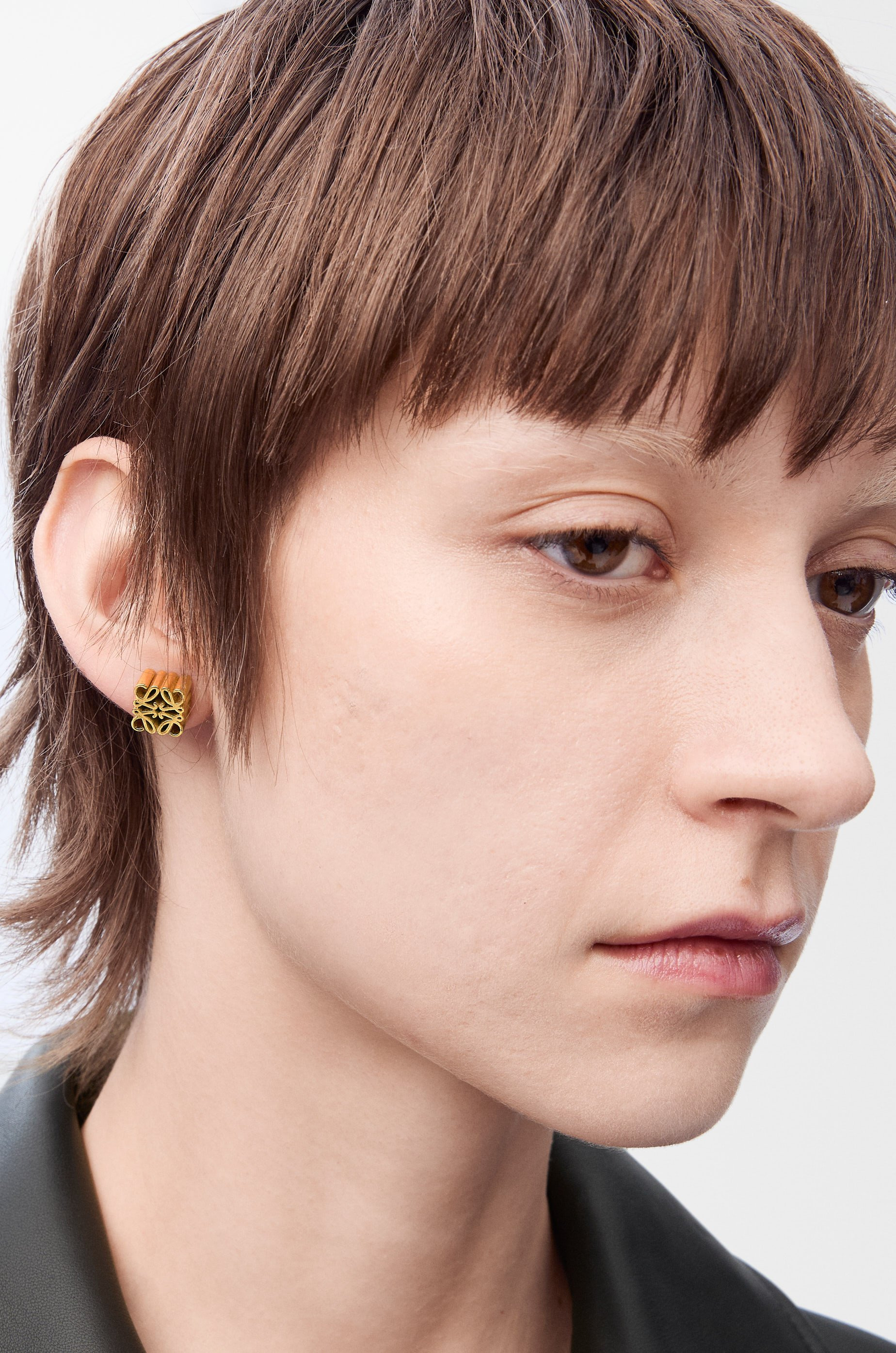 Anagram stud earrings in sterling silver - 2
