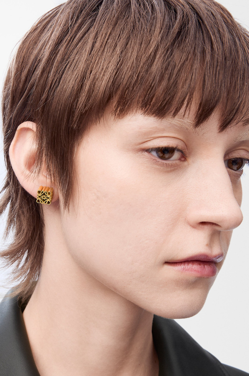 Loewe Anagram stud earrings in sterling silver outlook