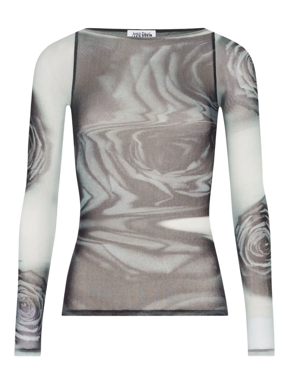 abstract-print T-shirt - 1