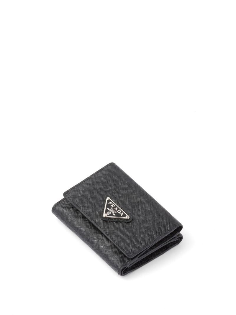 small logo-plaque leather wallet - 3