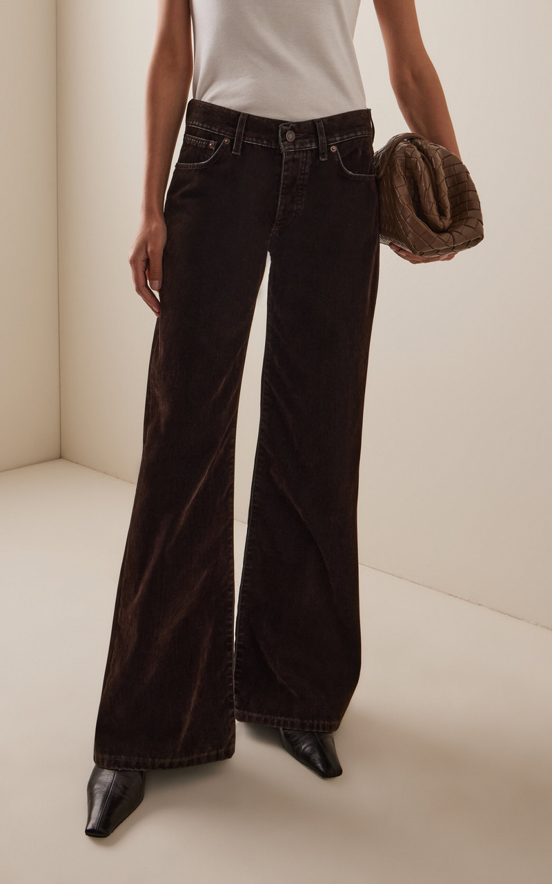 Kyoto Corduroy Low-Rise Flared-Leg Jeans brown 4