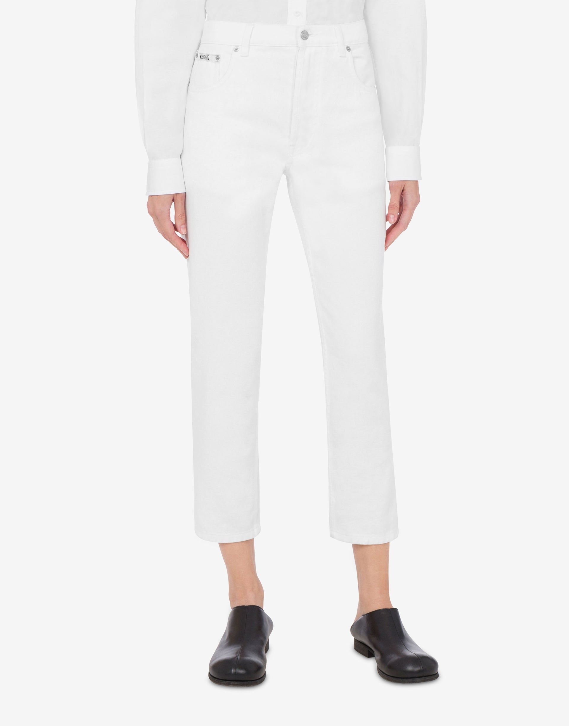 CROPPED COTTON BULL TROUSERS - 1
