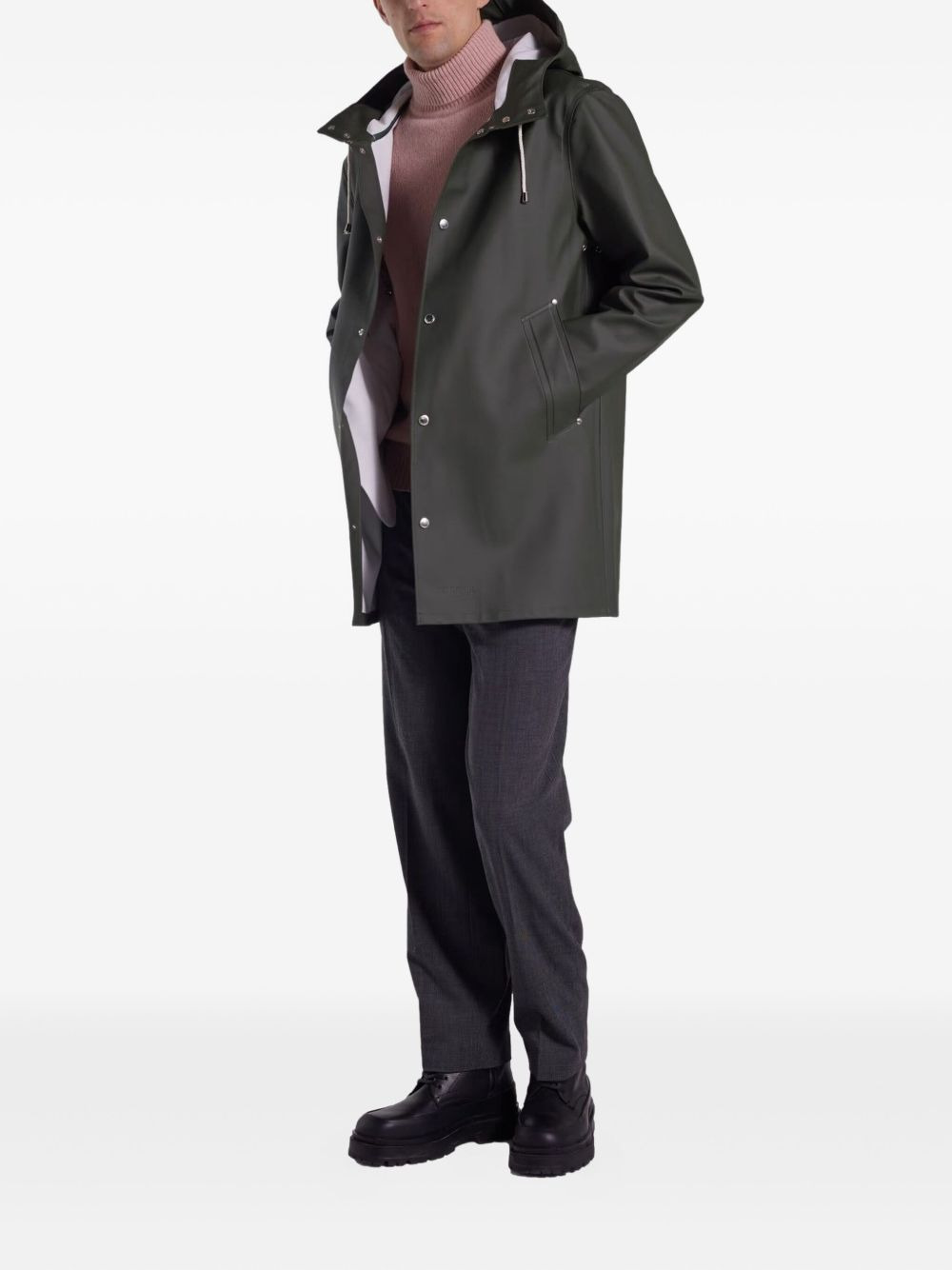 drawstring hood raincoat - 3