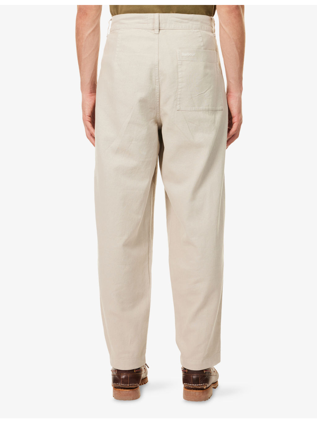 Patch-Pocket Straight-Leg Linen And Cotton Trousers - 4