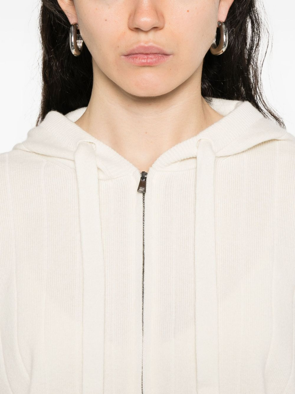 hooded cashmere cardigan - 5