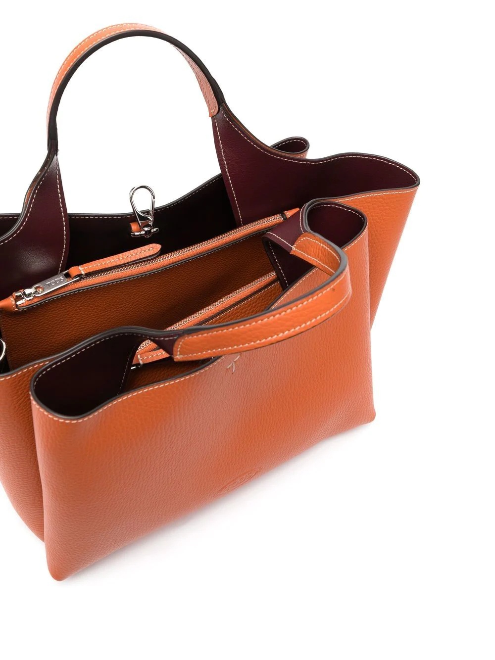 mini leather tote bag - 5