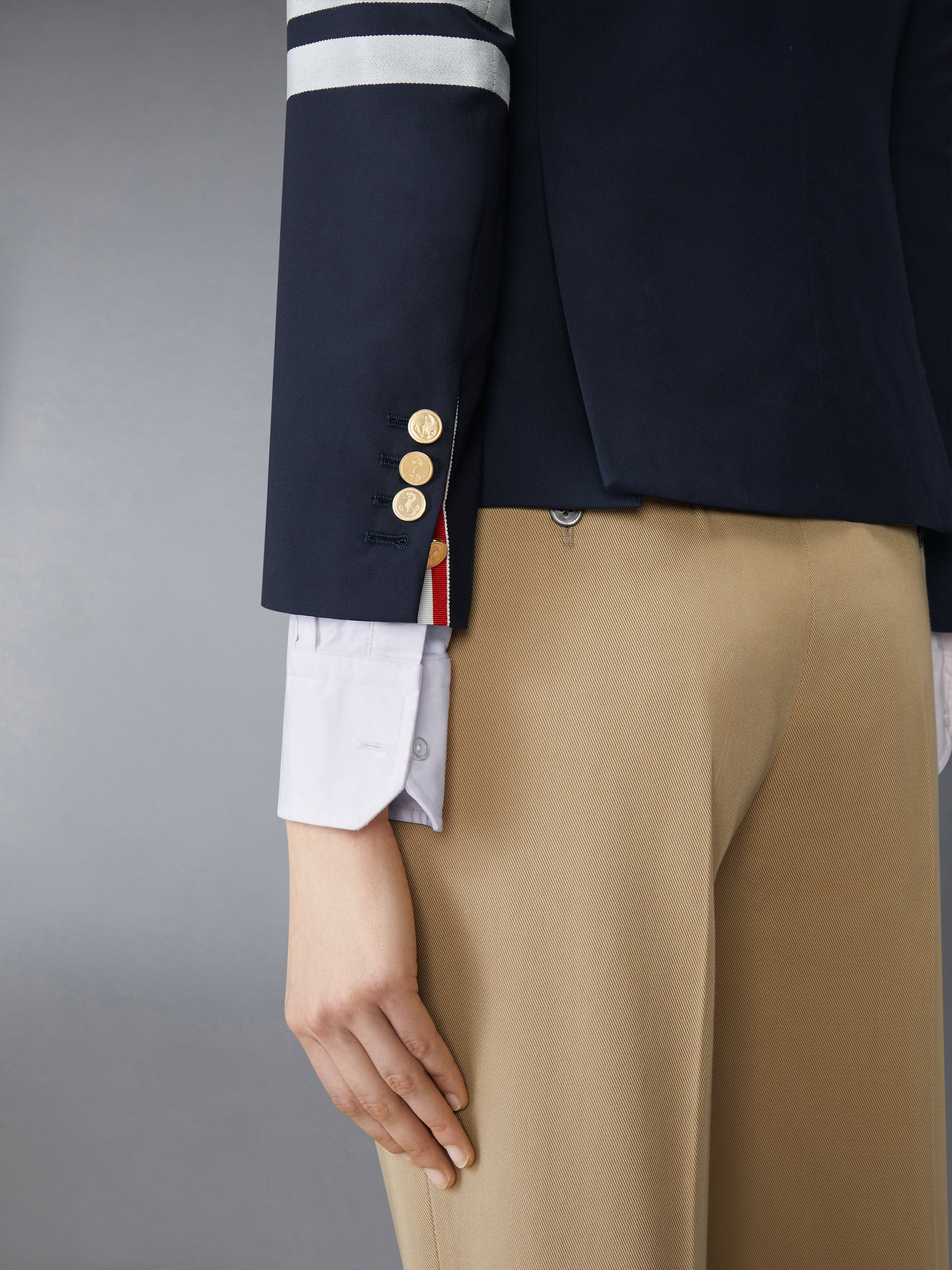 PLAIN WEAVE 4-BAR HIGH ARMHOLE SPORT COAT - 4
