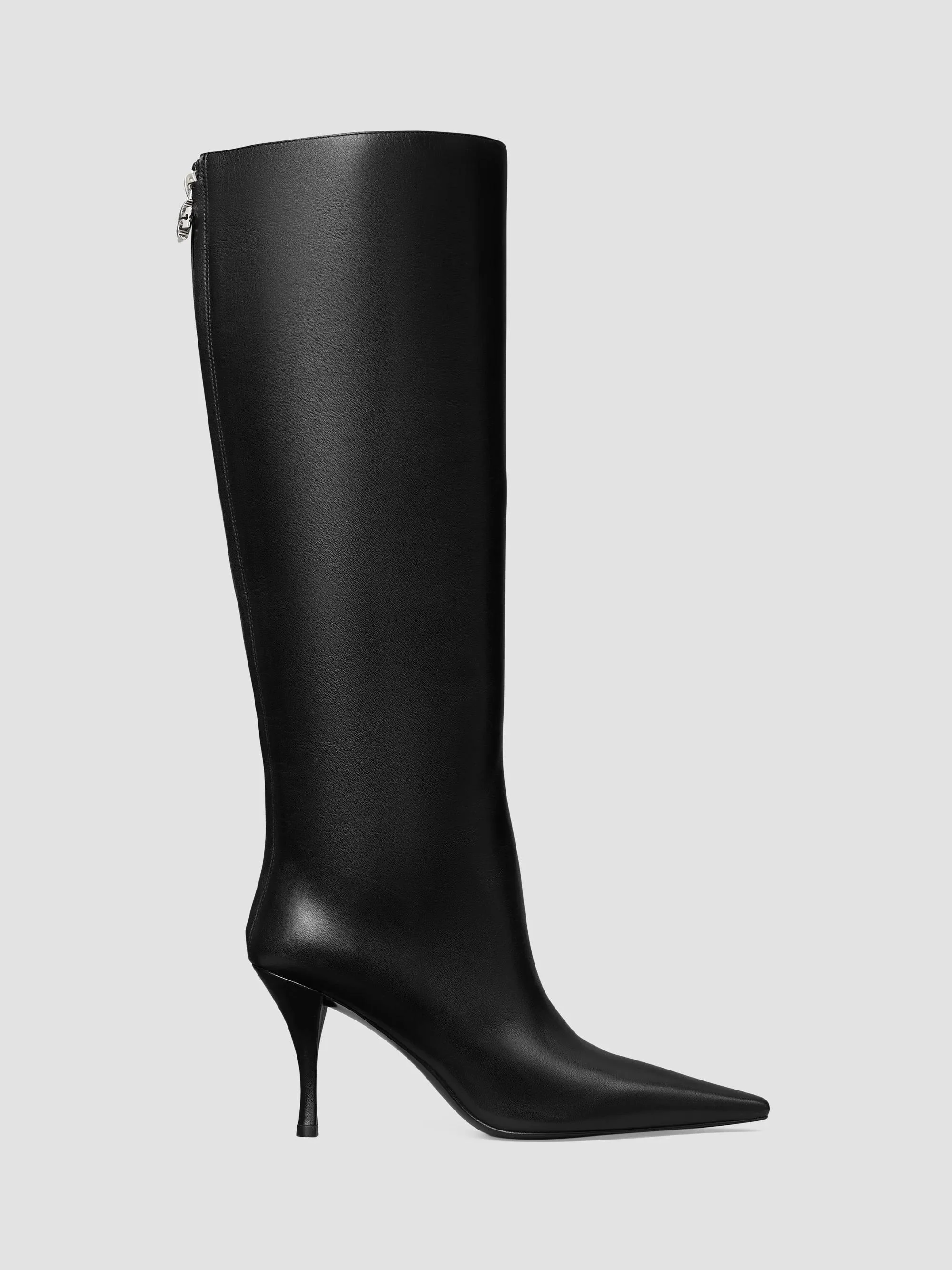 Women's Charlie 90MM Leather Knee-High Boots - Black - 1