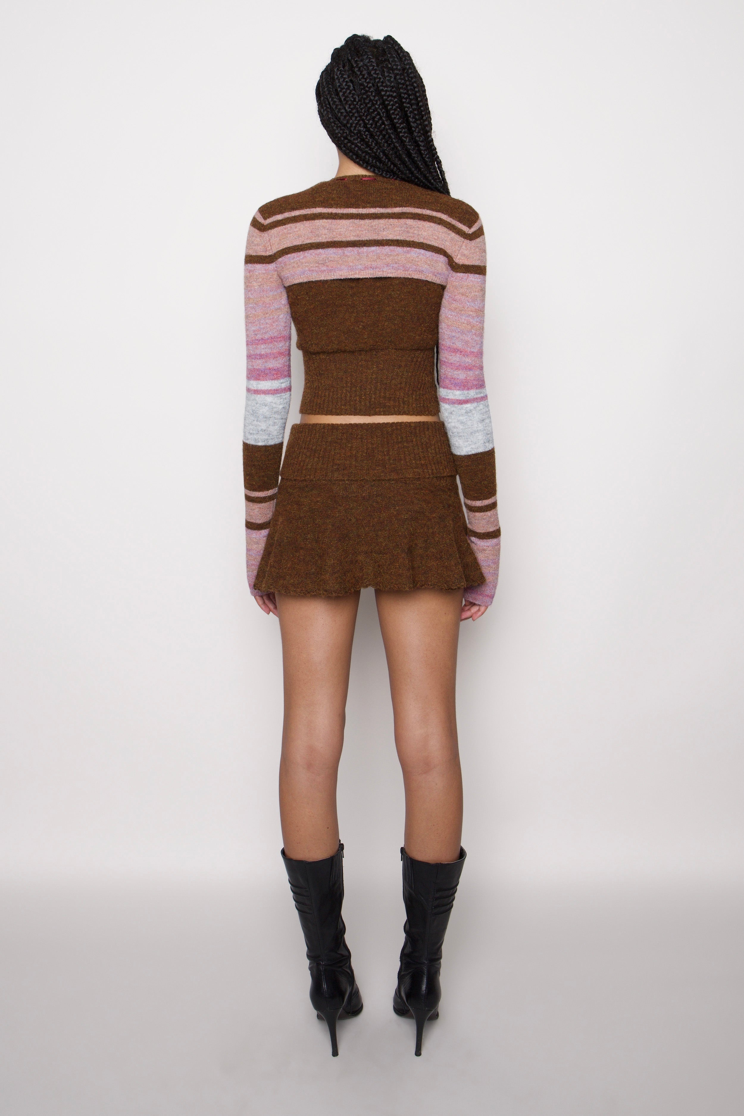 MICRO CARDIGAN IN MELANGE - 5