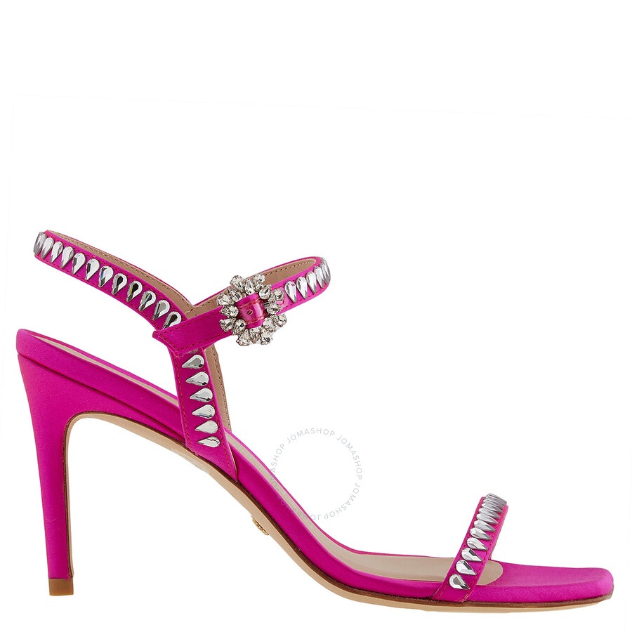 Stuart Weitzman Ladies Flamingo 85 Gemcut Sandals - 1