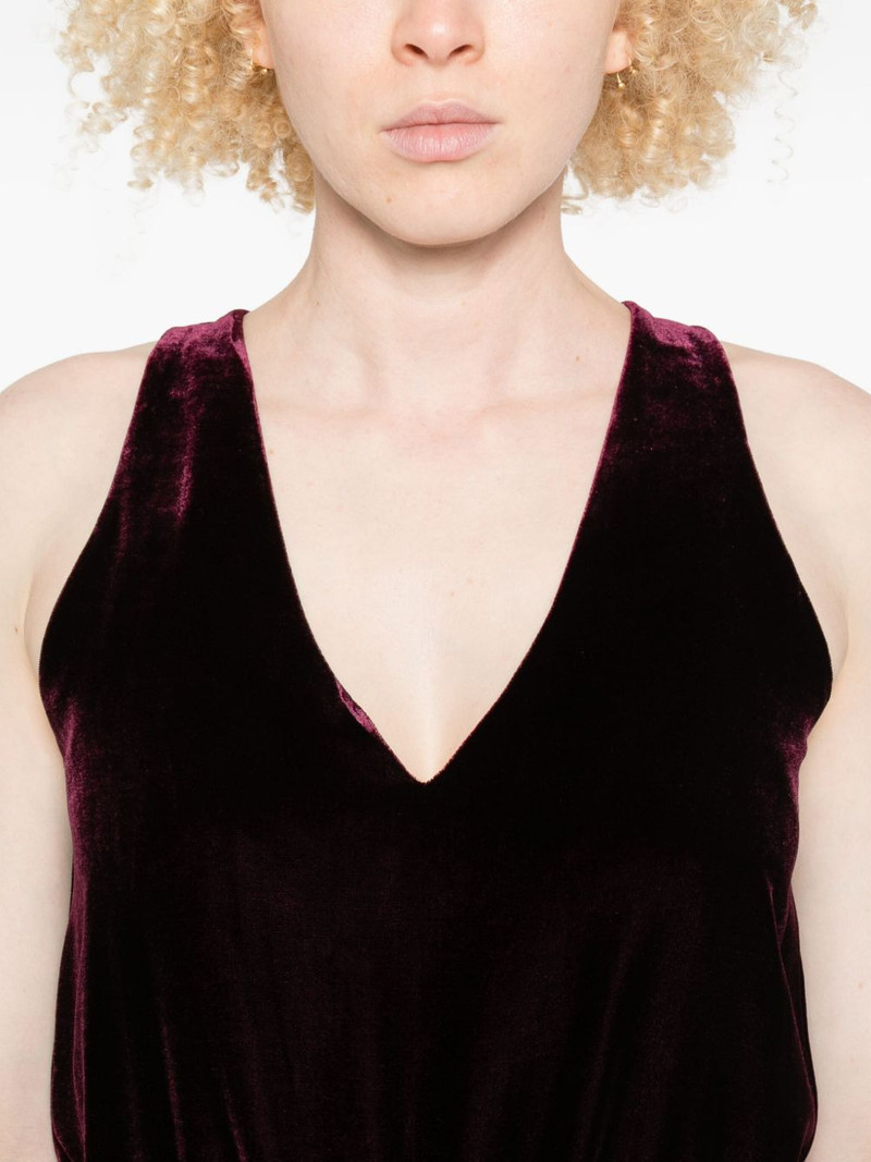 velvet V-neck top 5