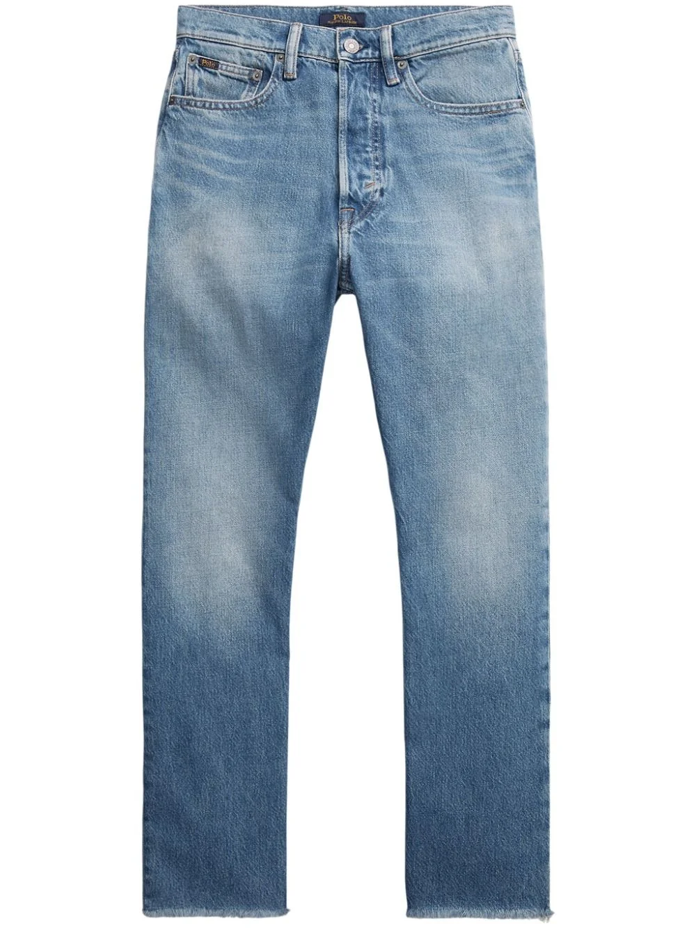 logo-tag high-rise cropped jeans - 1