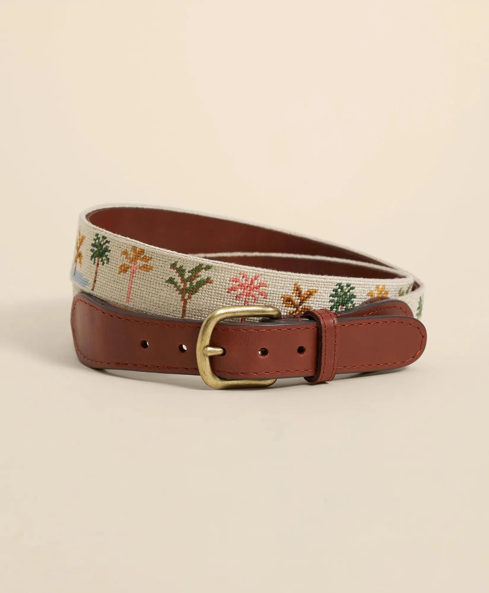 Smathers & Branson Needlepoint Desert Palms Belt - 1