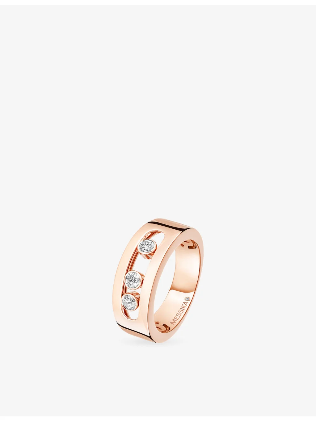 Move Joaillerie Small 18ct Rose-Gold And 0.24ct Diamond Ring - 1