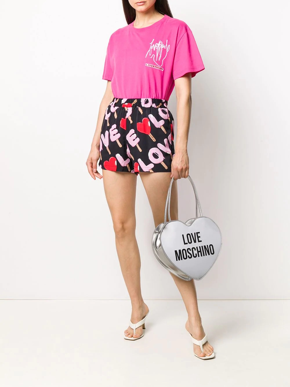 logo print shorts - 2