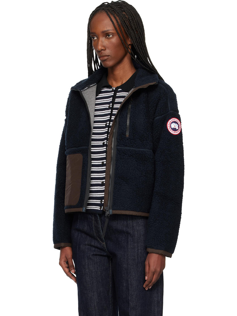 Canada Goose Black Simcoe Zip Up Fleece Jacket outlook