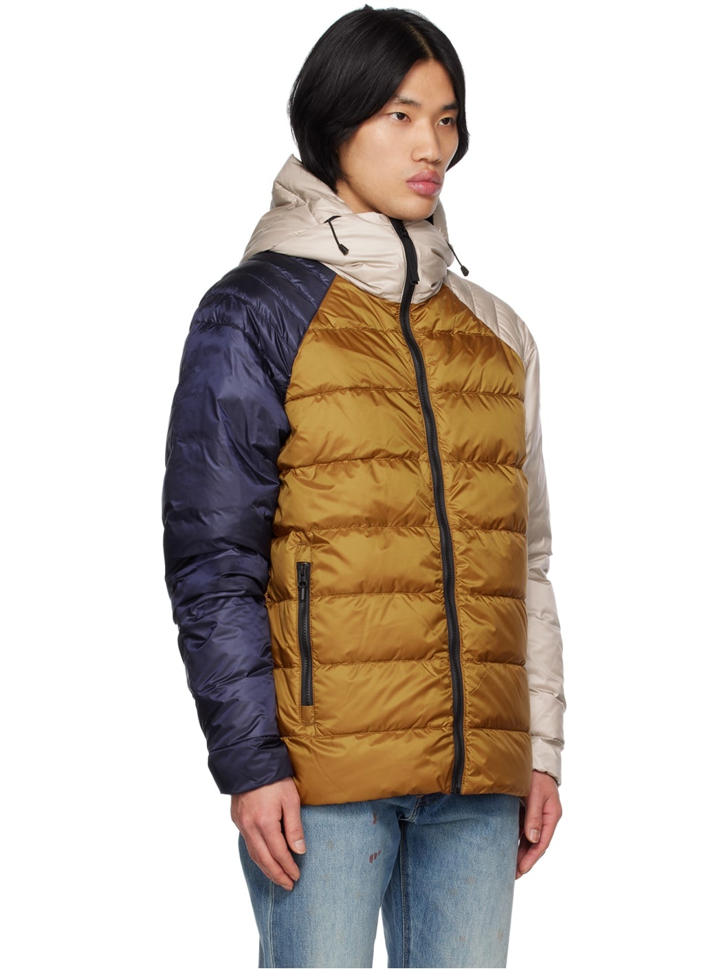 Blue & Tan Black Label Legacy Reversible Down Jacket - 2