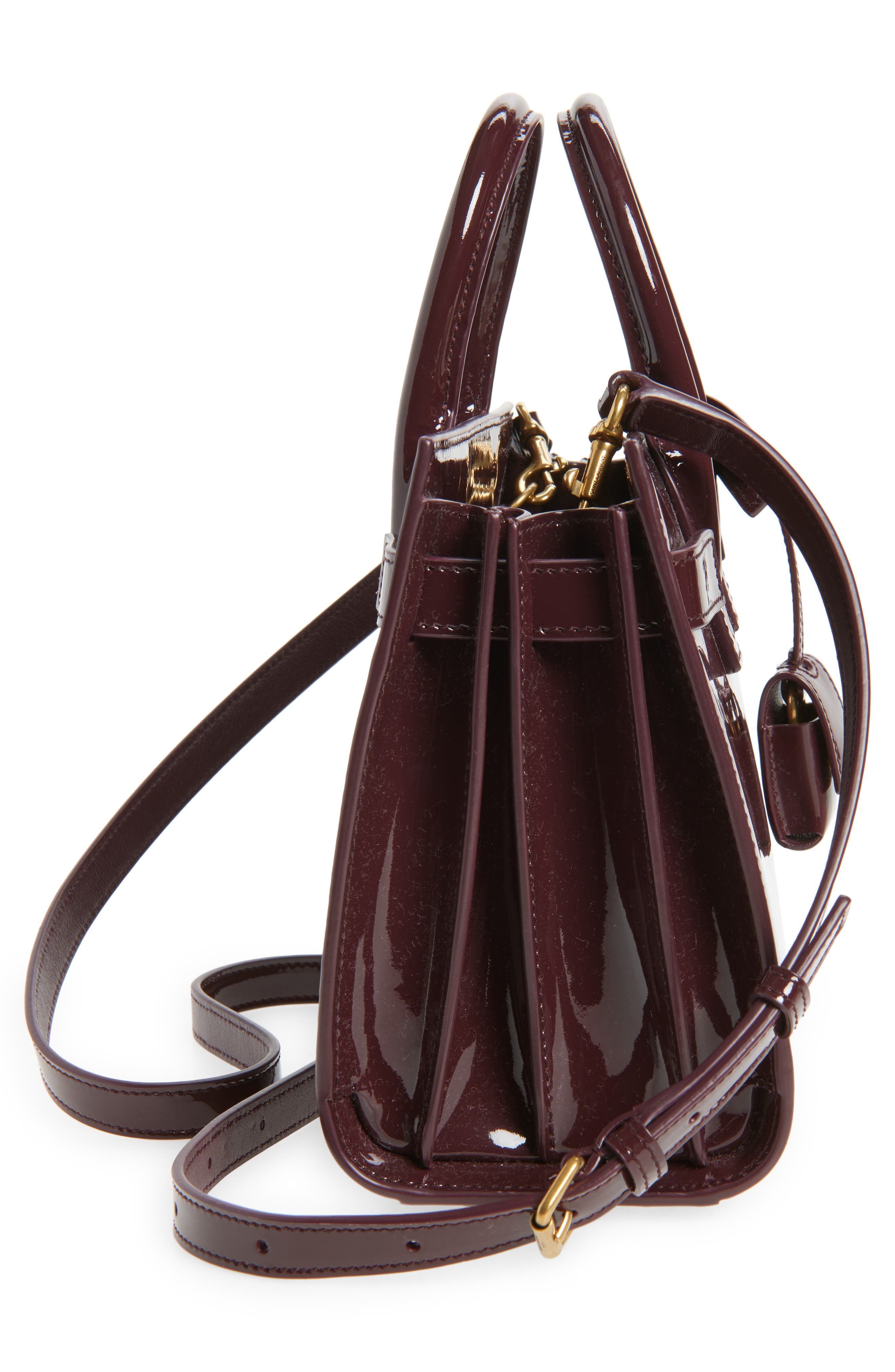 Saint Laurent Nano Sac de Jour Leather Tote in Dark Red Wine at Nordstrom - 5
