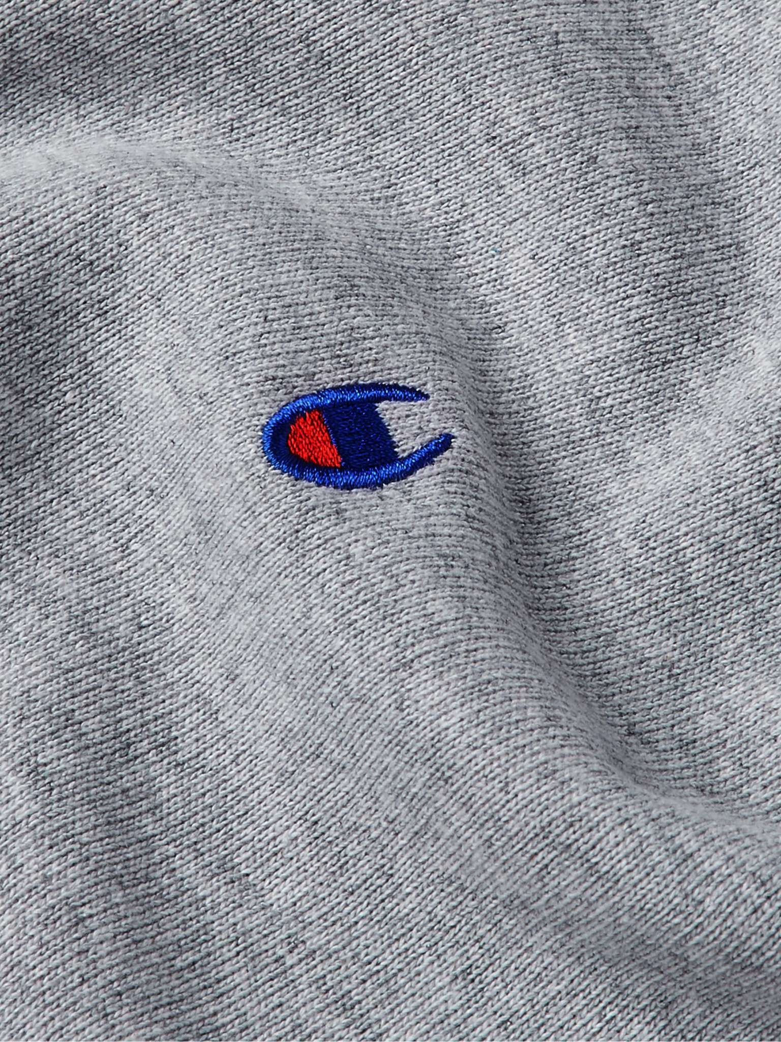 Logo-Embroidered Fleece-Back Cotton-Blend Jersey Hoodie - 3