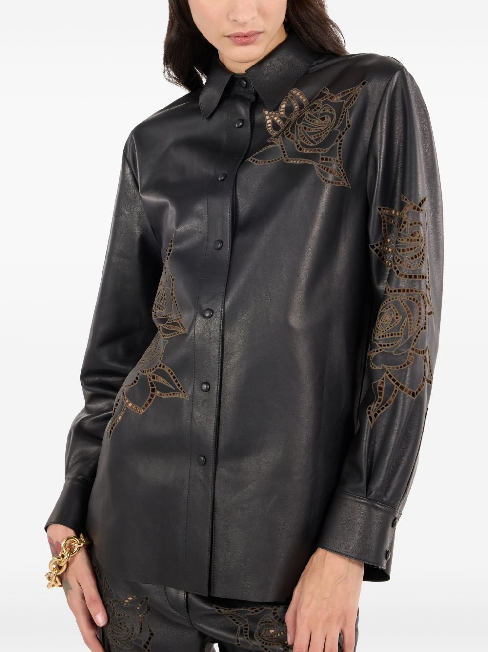 floral-detail shirt - 5