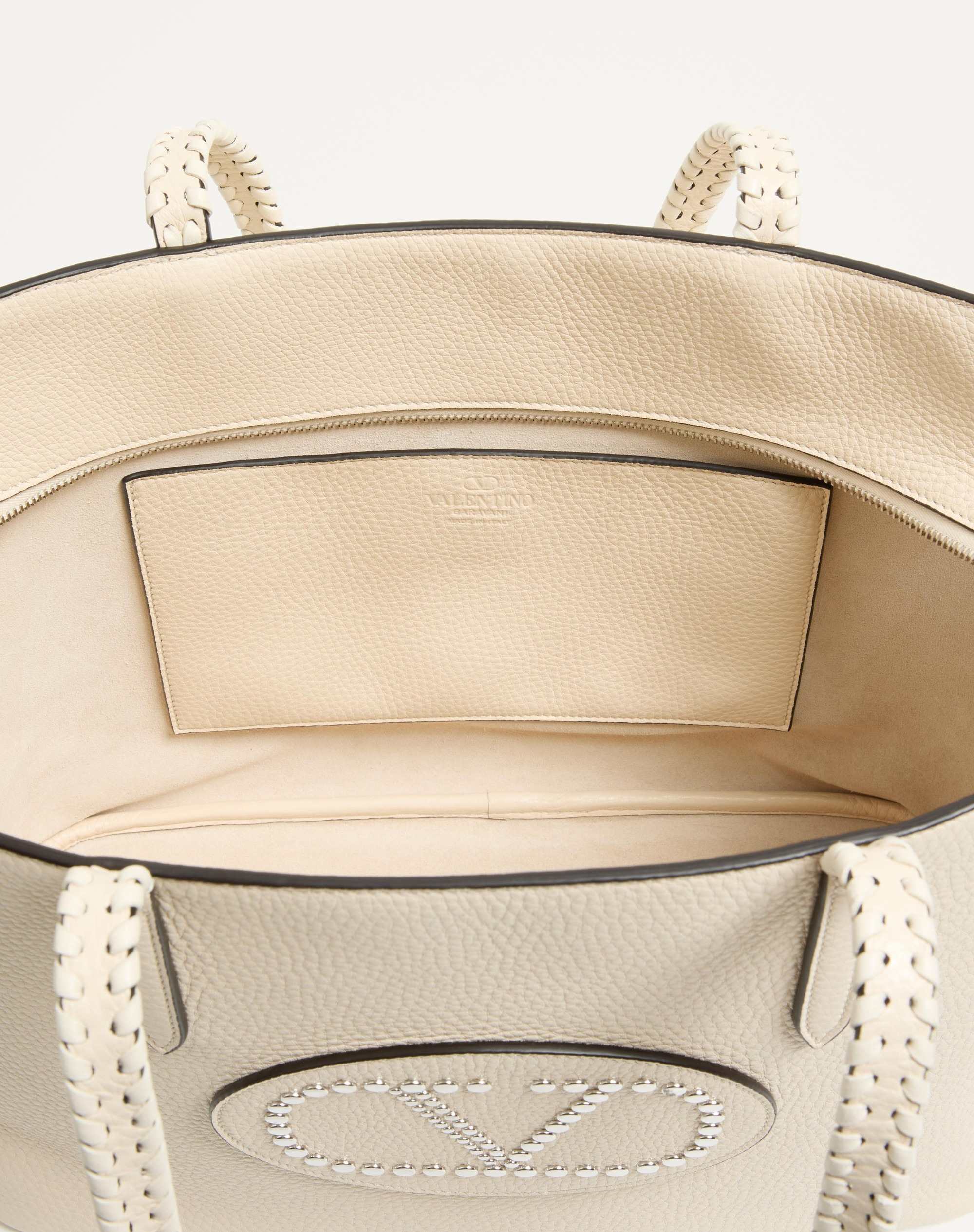 VALENTINO GARAVANI NELLCÔTE SHOPPING BAG IN GRAINY CALFSKIN - 5