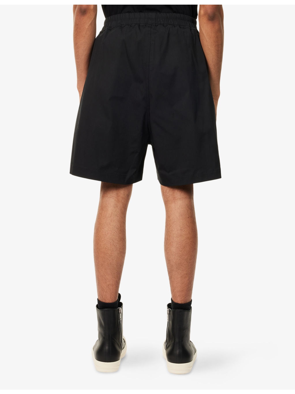 Drawstring Relaxed-Fit Stretch-Cotton Shorts - 4