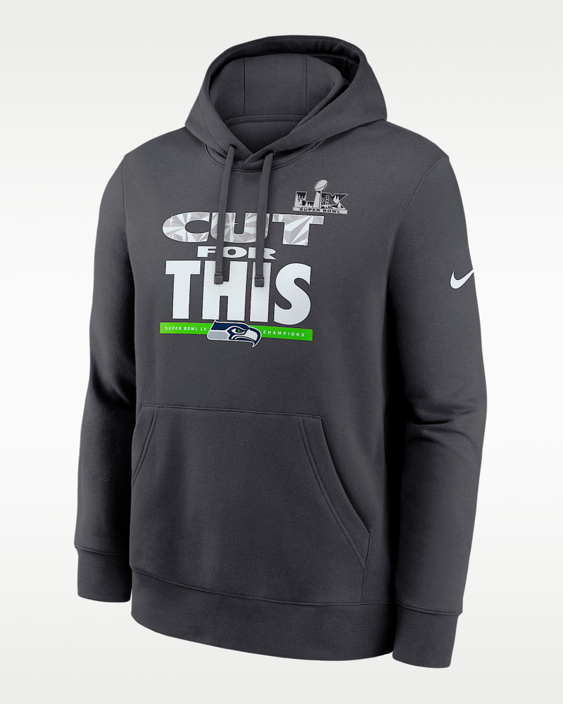 Seattle Seahawks Super Bowl LX Champions Pickoff Move Parade Club Men's Nike NFL Pullover Hoodie 1